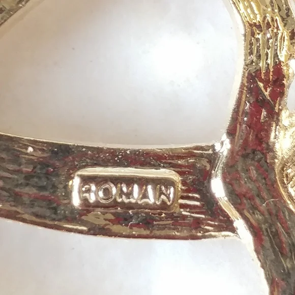 2 HEART BROOCHES - LIZ CLAIBORNE & ROMAN - PEARL & FLORAL - Picture 6 of 7